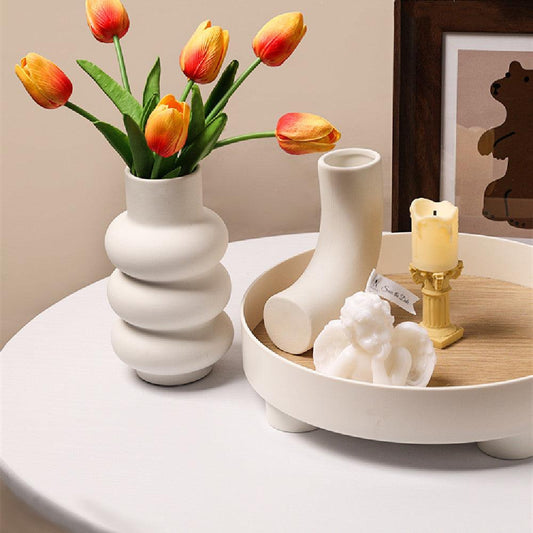 Nordic White Ins Vase Decoration Living Room Flower Arrangement - Pacisia