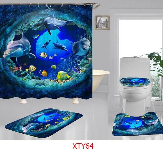 Ocean digital printing shower curtain - Pacisia