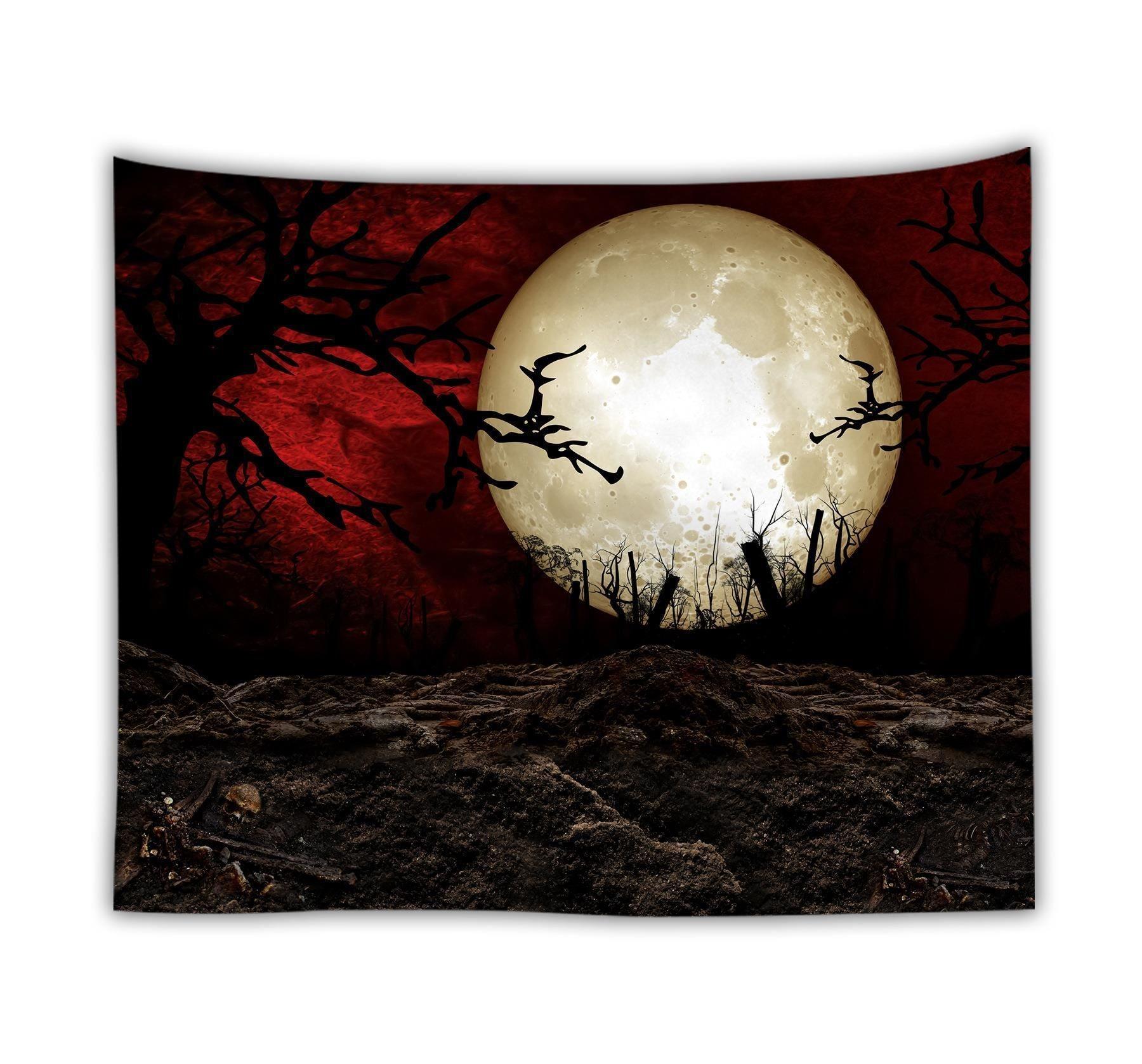 Ocean moon tapestry nature dorm decor wall tapestry - Pacisia