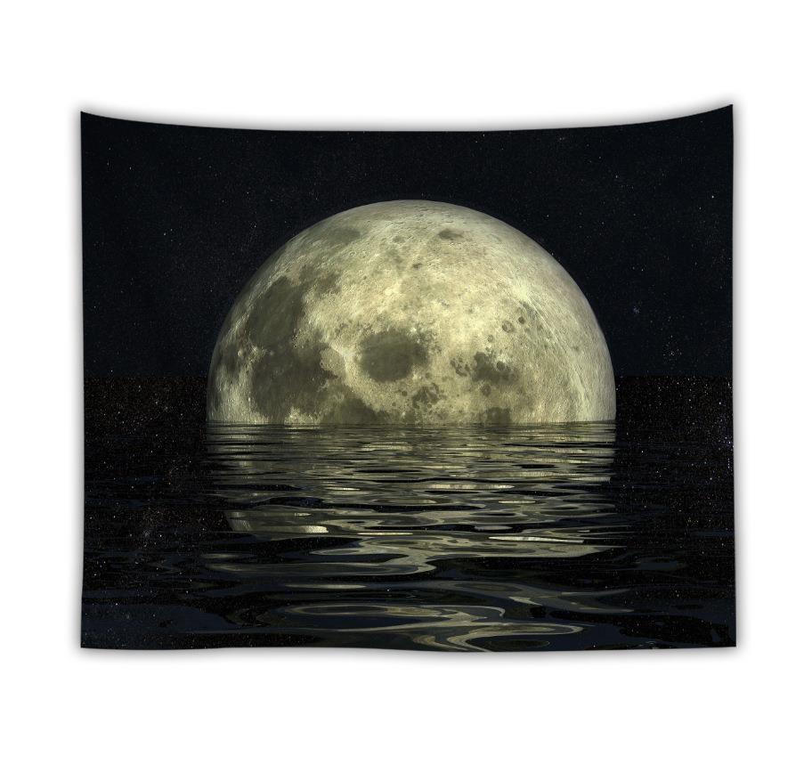 Ocean moon tapestry nature dorm decor wall tapestry - Pacisia