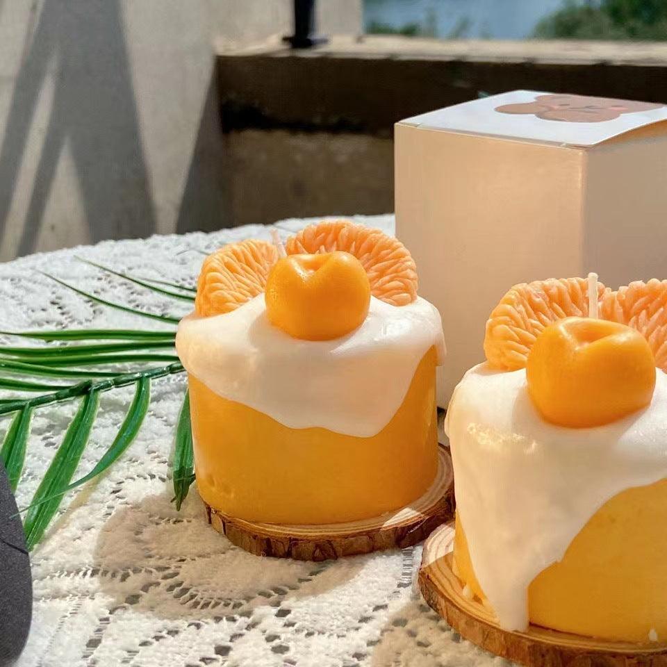 Orange Fruit Cream Cupcake Scented Candles - Pacisia