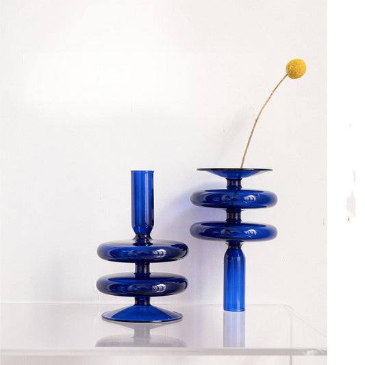 Original Klein Blue Candlestick Vase Decorative Ornament - Pacisia