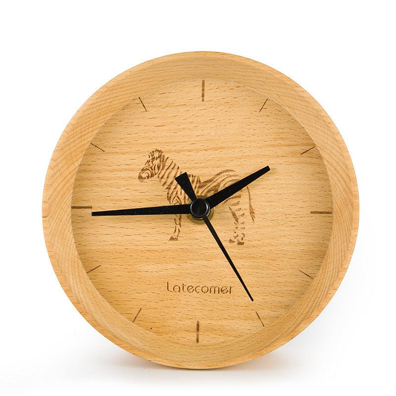 Ornament wooden electronic clock digital clock - Pacisia