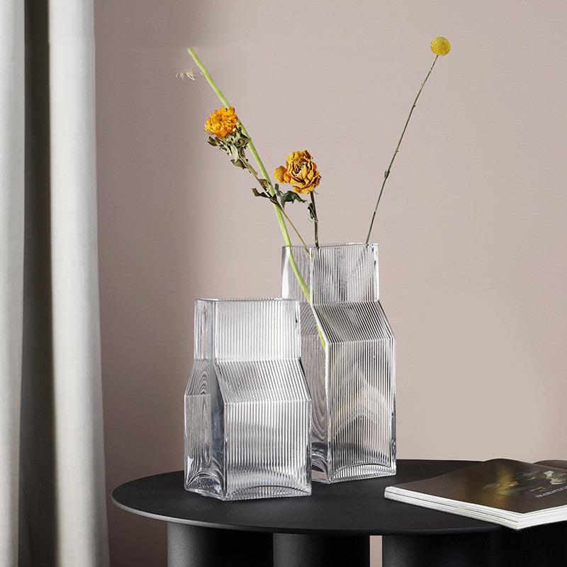 Ornaments Porch Flower Arrangement Transparent Glass Vase Dried Flower Vase Decoration - Pacisia