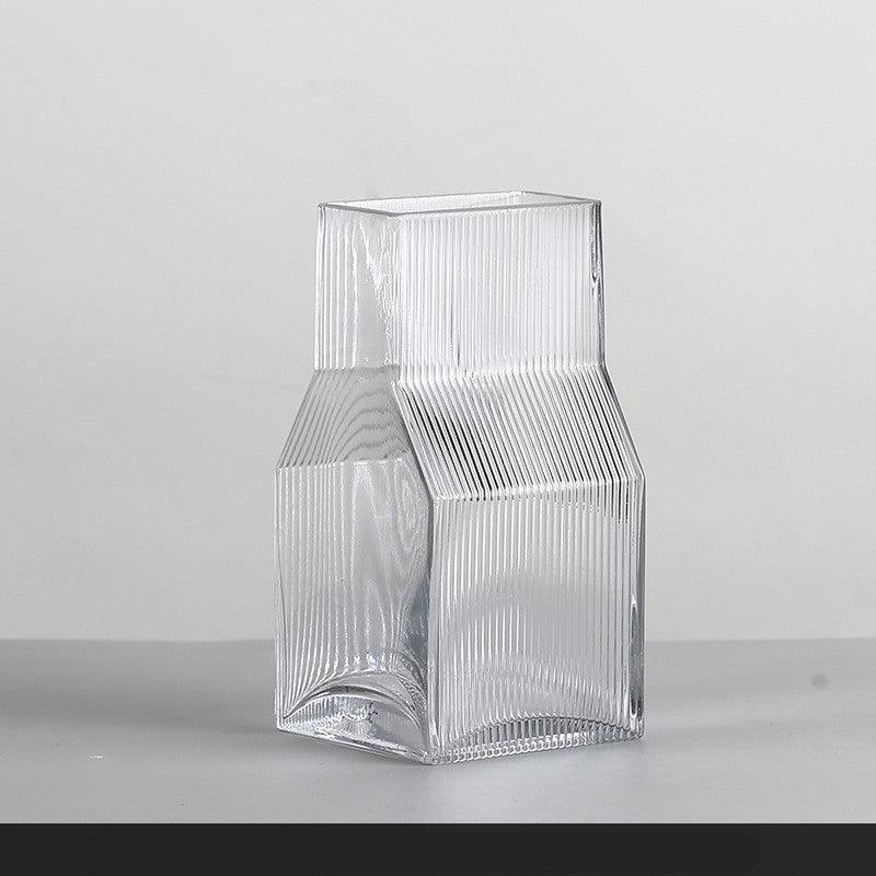 Ornaments Porch Flower Arrangement Transparent Glass Vase Dried Flower Vase Decoration - Pacisia