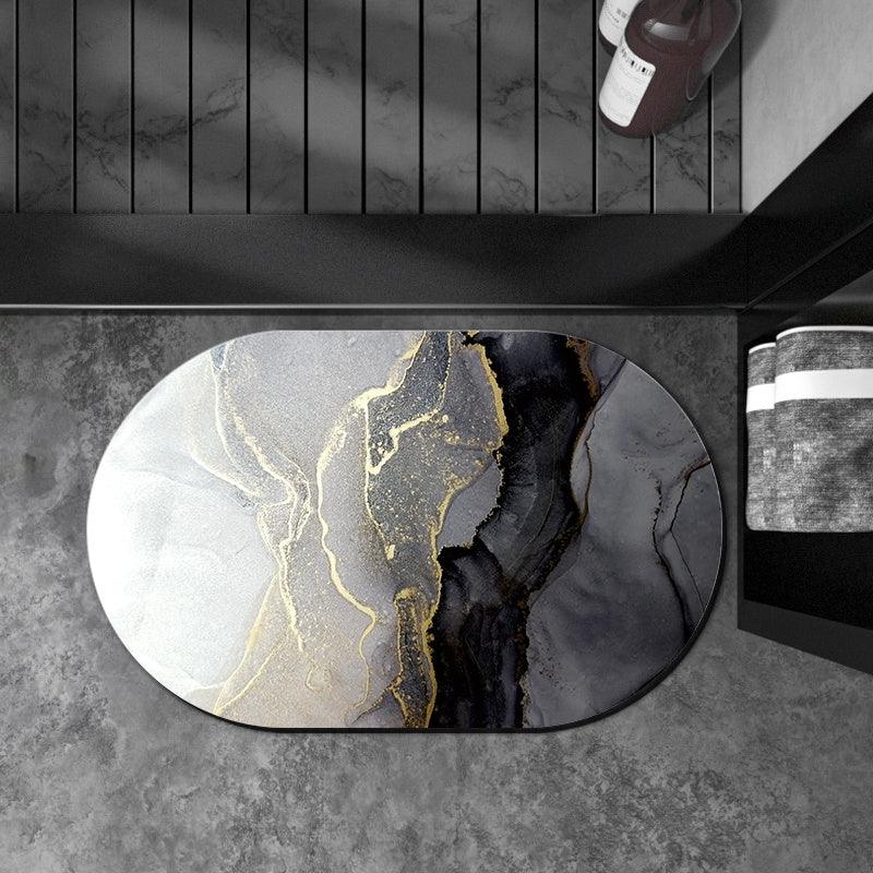 Oval Diatom Mud Cushion Bathroom Absorbent Floor Mat - Pacisia