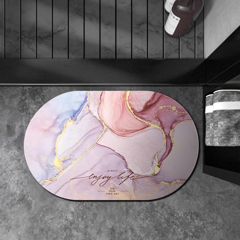 Oval Diatom Mud Cushion Bathroom Absorbent Floor Mat - Pacisia