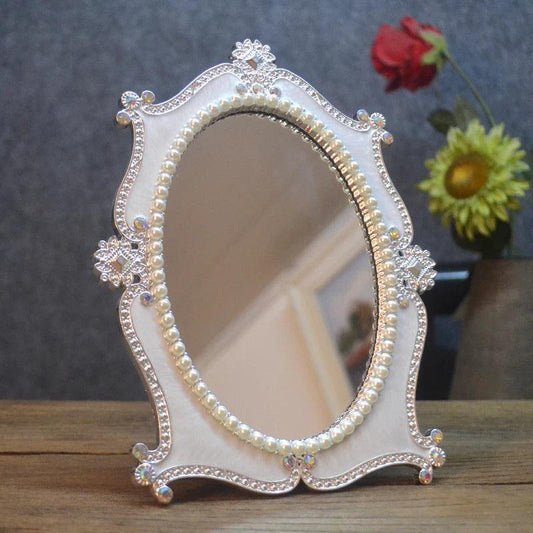 Oval Irregular Mirrors Aesthetic Living Room Cute Shower Mirrors Makeup Nordic Espejos Decorativos De Pared Home Decoration - Pacisia