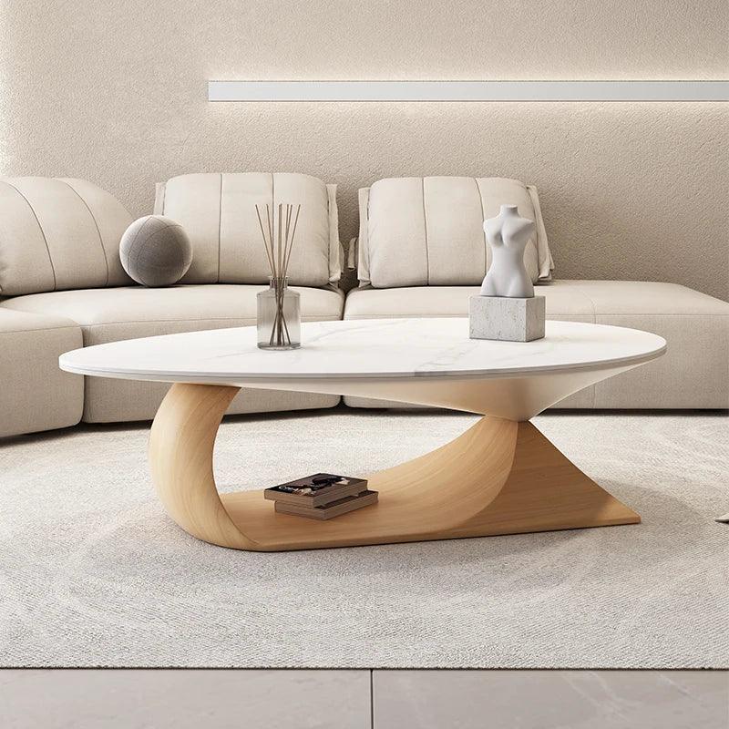 Oval Modern Coffee Table Luxury Irregular Organiser Outdoor Center Coffee Table Mesa Lateral Hotel Mesa Auxiliar Salon Furniture - Pacisia