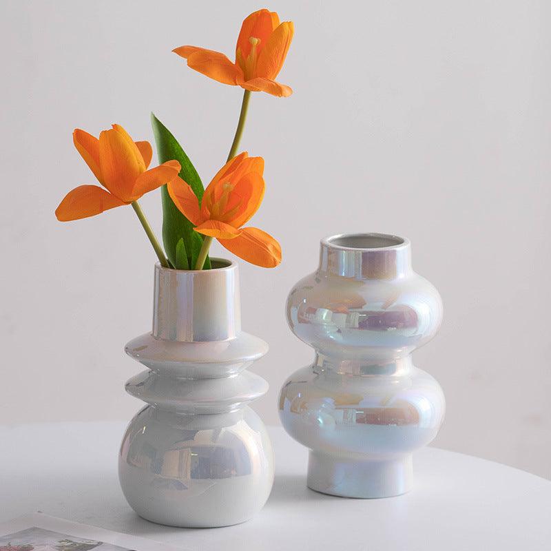 Pearl Plated Ceramic Vase Ornaments - Pacisia