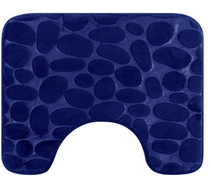 Pebble Head Embossed Toilet U-shaped Bathroom Absorbent Non-slip Floor Mat - Pacisia