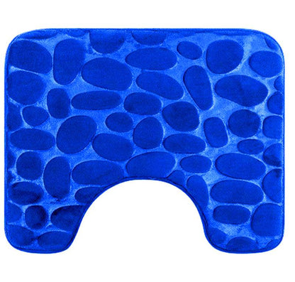 Pebble Head Embossed Toilet U-shaped Bathroom Absorbent Non-slip Floor Mat - Pacisia