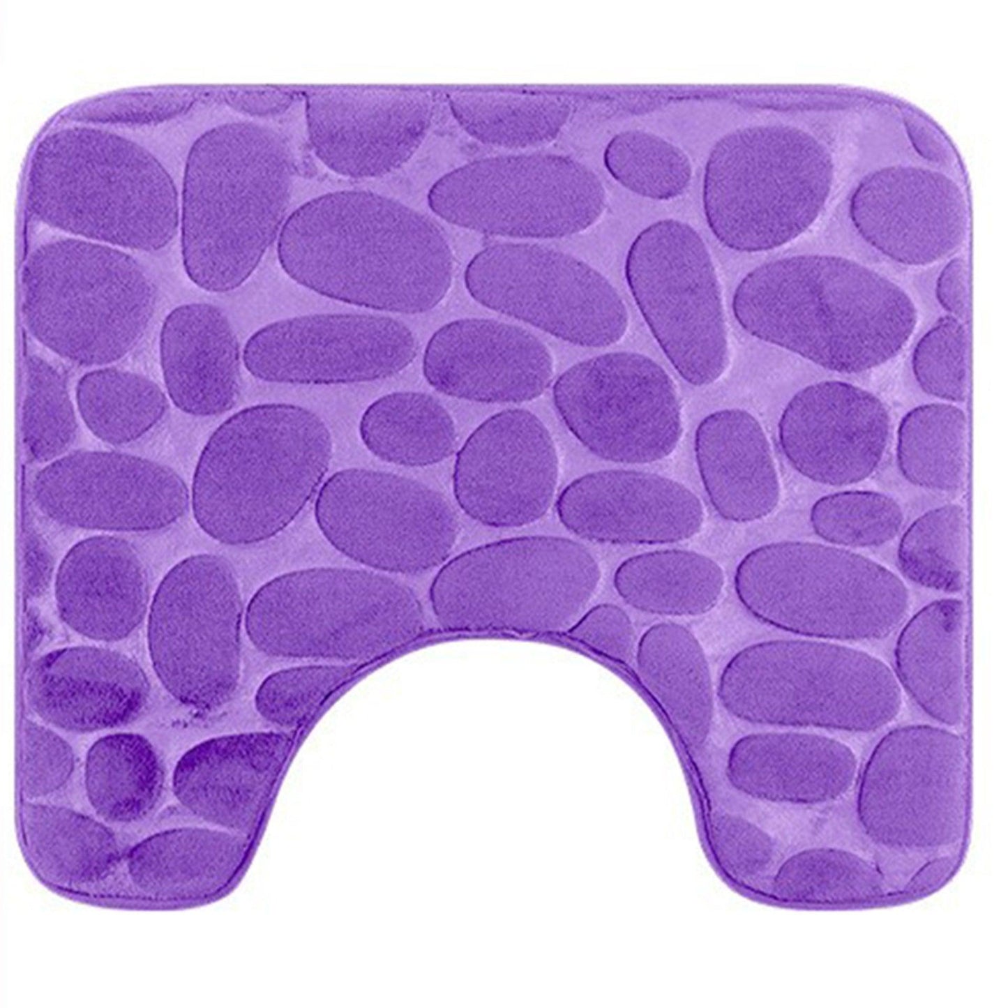 Pebble Head Embossed Toilet U-shaped Bathroom Absorbent Non-slip Floor Mat - Pacisia