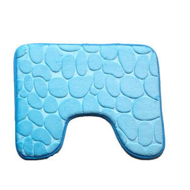 Pebble Head Embossed Toilet U-shaped Bathroom Absorbent Non-slip Floor Mat - Pacisia