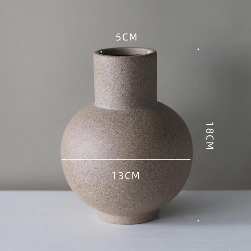 Plain Ceramic Home Decoration Creative Vase Furnishings - Pacisia