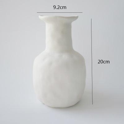 Plain Ceramic Vase Decoration Minimalist Art Flower Home - Pacisia