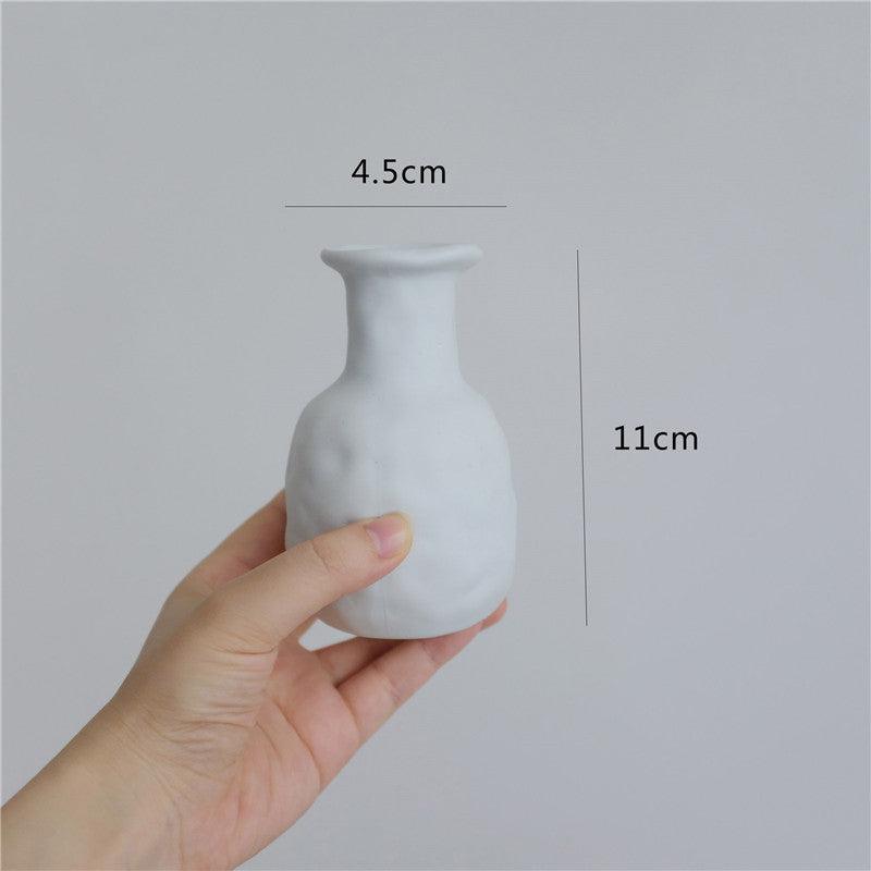 Plain Ceramic Vase Decoration Minimalist Art Flower Home - Pacisia