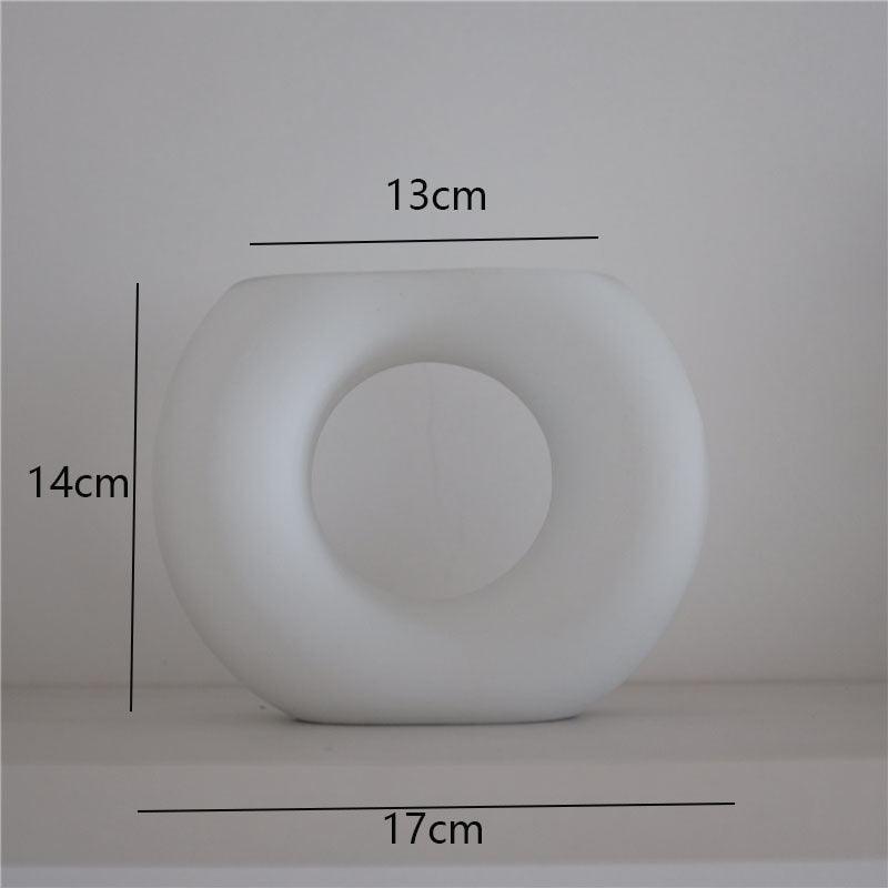 Plain Ceramic Vase Decoration Minimalist Art Flower Home - Pacisia