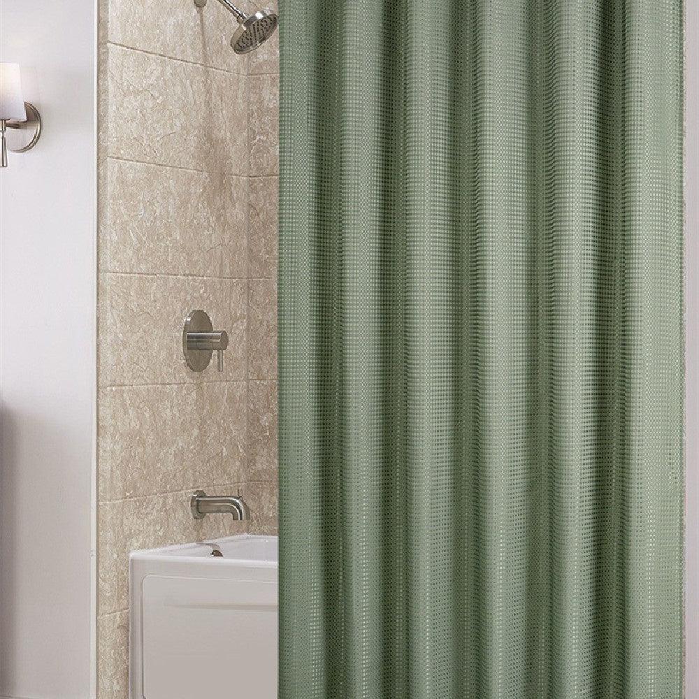 Plain Waffle Polyester Shower Curtain - Pacisia