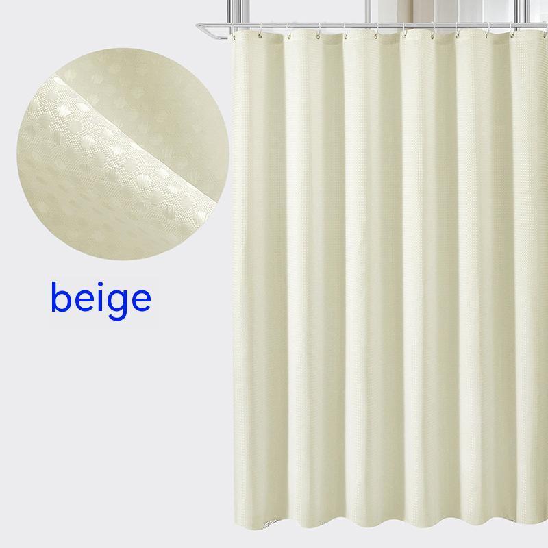 Plain Waffle Polyester Shower Curtain - Pacisia