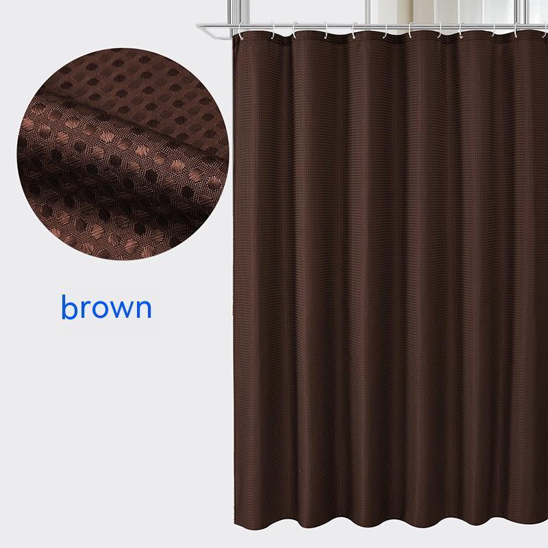 Plain Waffle Polyester Shower Curtain - Pacisia