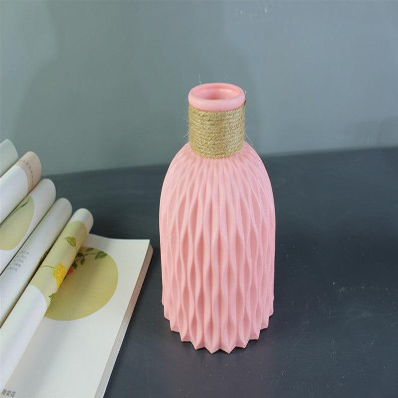 Plastic Vase Modern Imitation Ceramic Artificial Flower Container - Pacisia