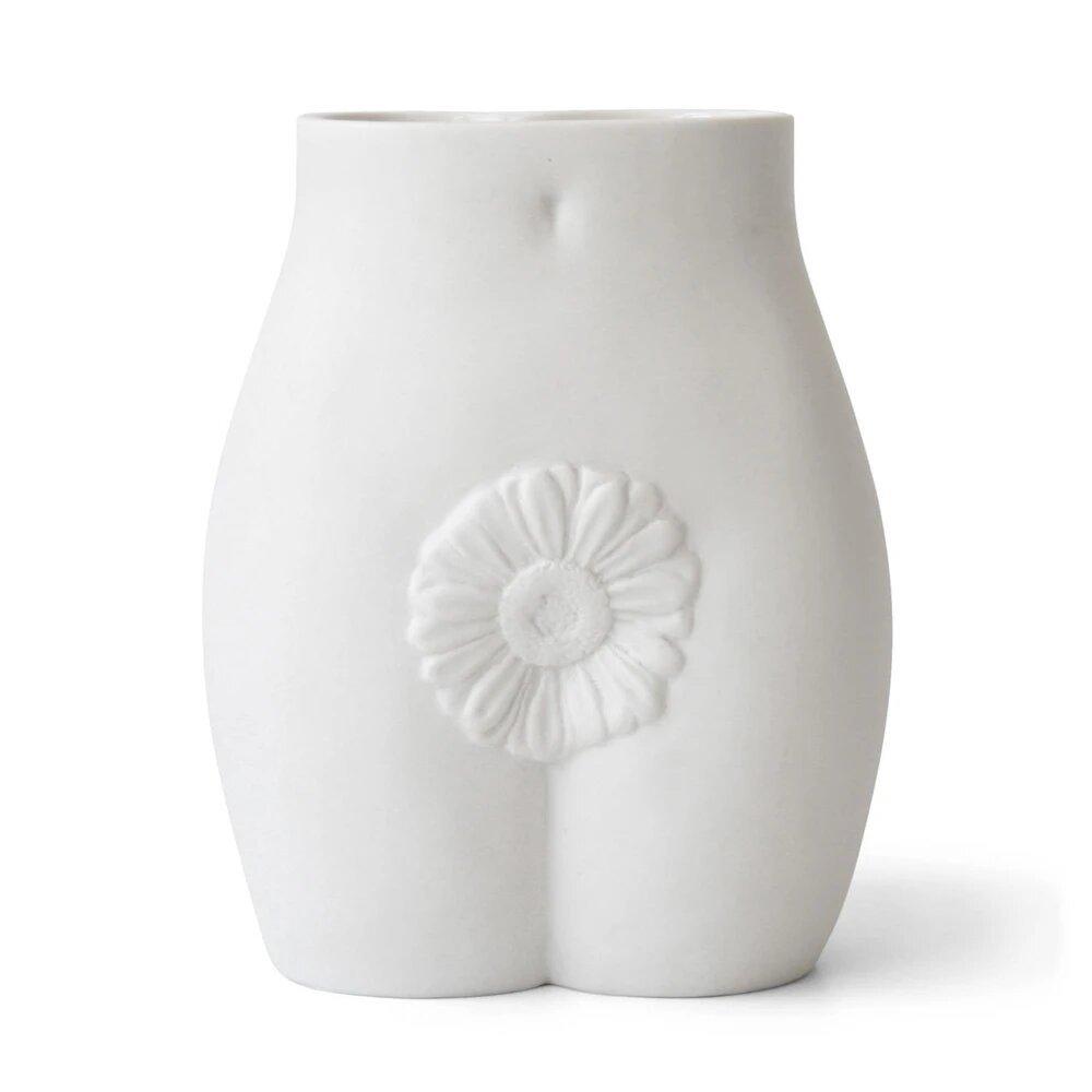 Popular White Women Sexy Flower Pot Ceramic Vase - Pacisia