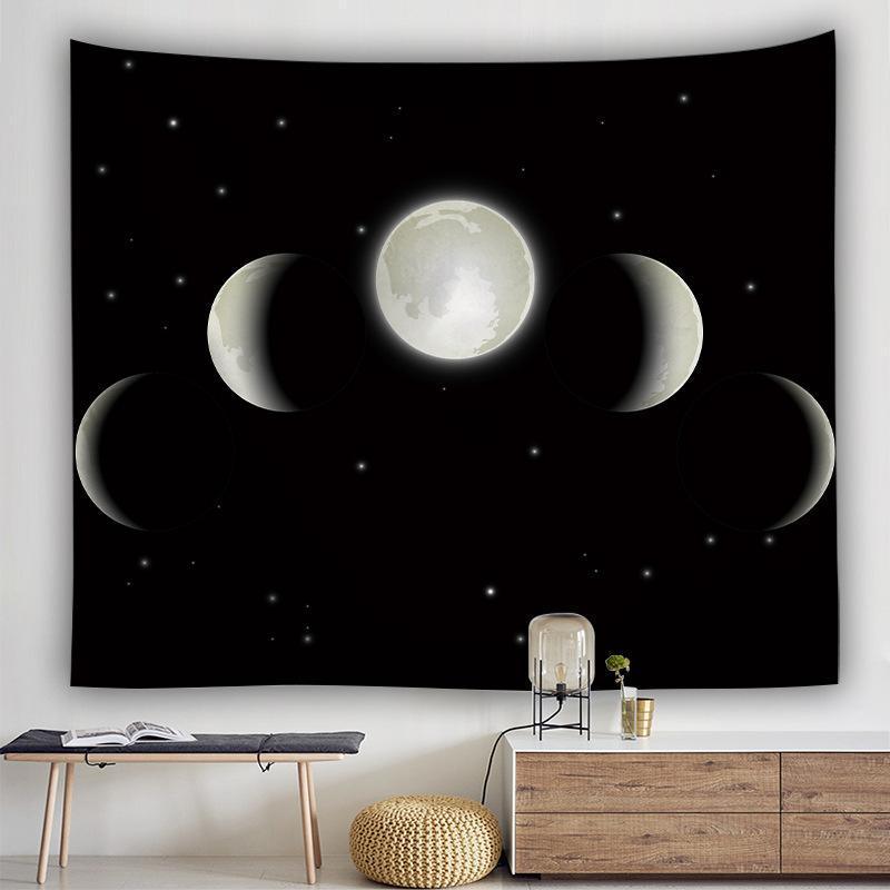 Printed Moon Cycle Tapestry Multifunctional Tapestry Sitting Blanket Wall Hanging - Pacisia