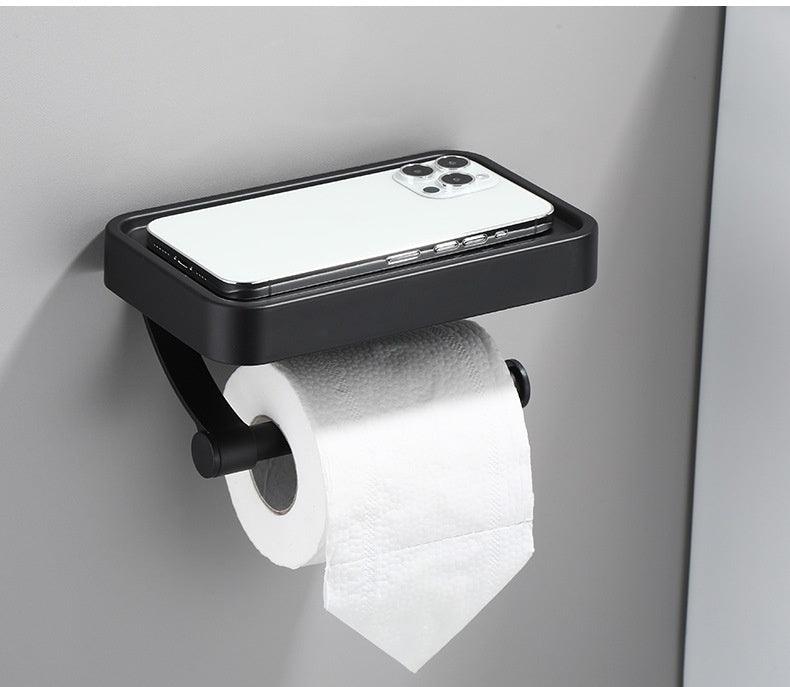 Punch-free Mobile Phone Stand Tissue Holder Bathroom Alumimum Thickened Roll Stand - Pacisia