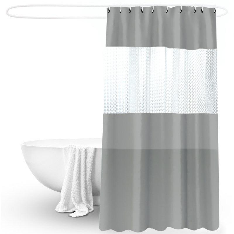 Pure color thick stitching shower curtain - Pacisia