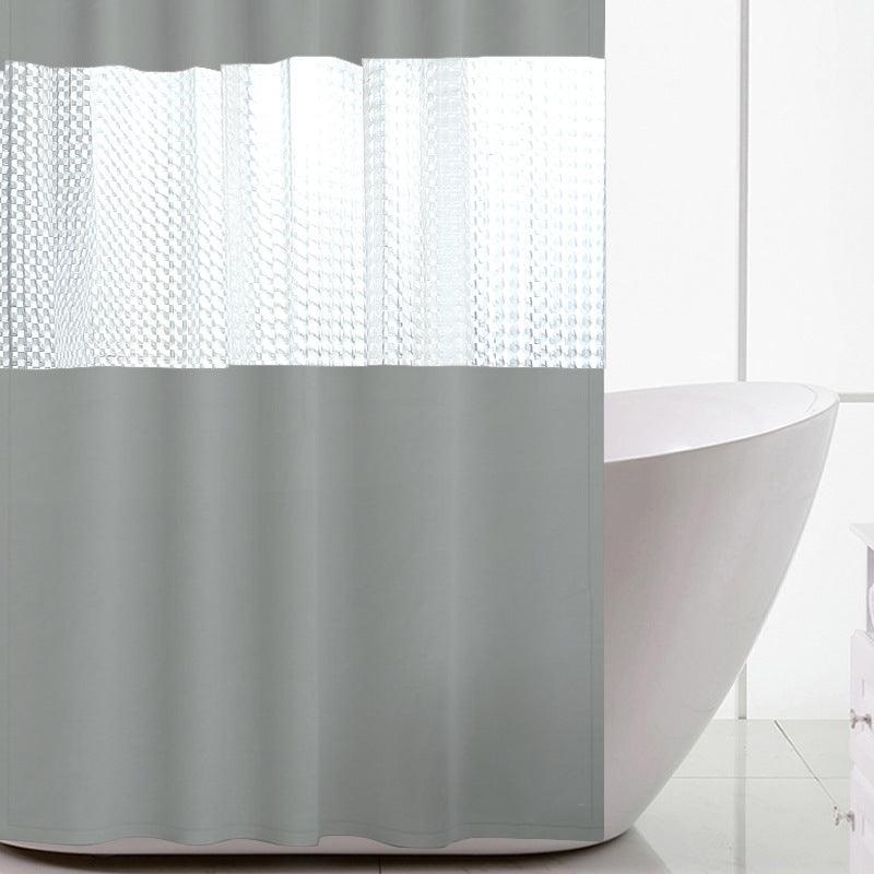 Pure color thick stitching shower curtain - Pacisia