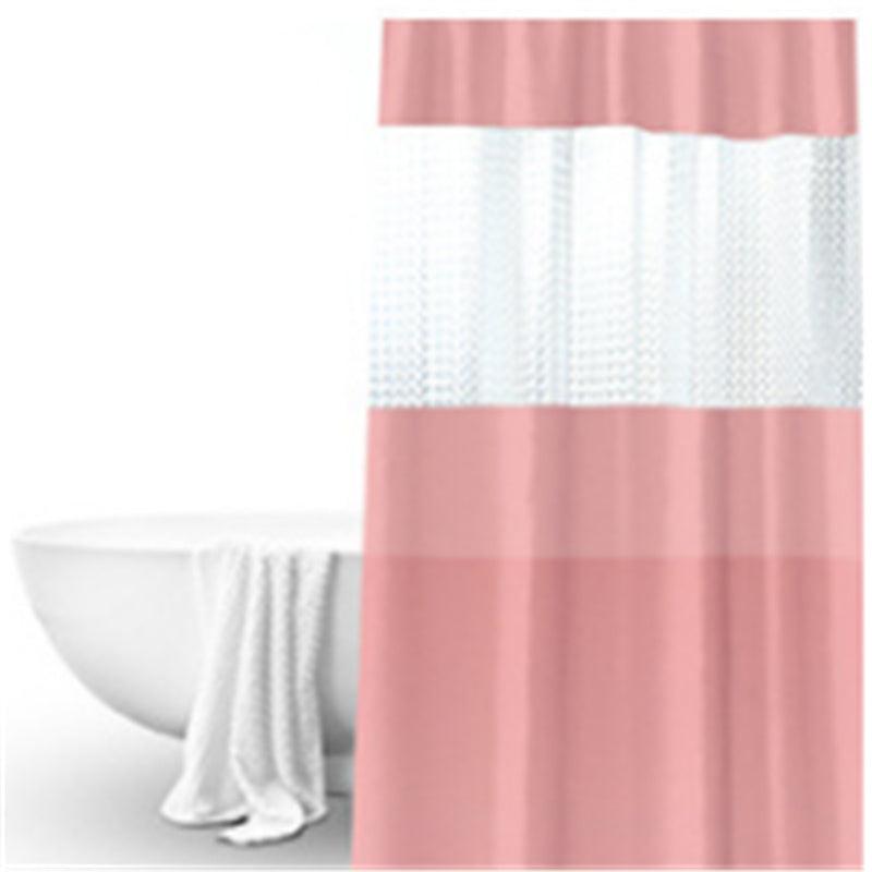 Pure color thick stitching shower curtain - Pacisia