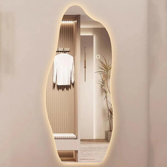 Quality Girls Decorative Mirrors Light Irregular Hallway Wall Mirror Bathroom Large Espejo Cuerpo Entero Home Decoration - Pacisia