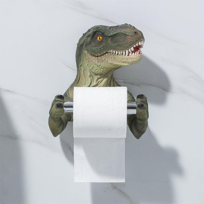 Resin Dinosaur Tissue Holder Box Toilet Waterproof Tissue Holder Toilet Modern Paper Towel Holder Punch-free Bathroom Accessory - Pacisia