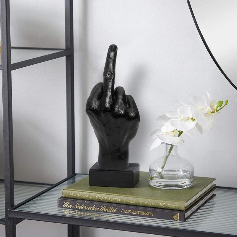 Resin Gesture Desk Statue Finger Sculpture Decorative Personality - Pacisia