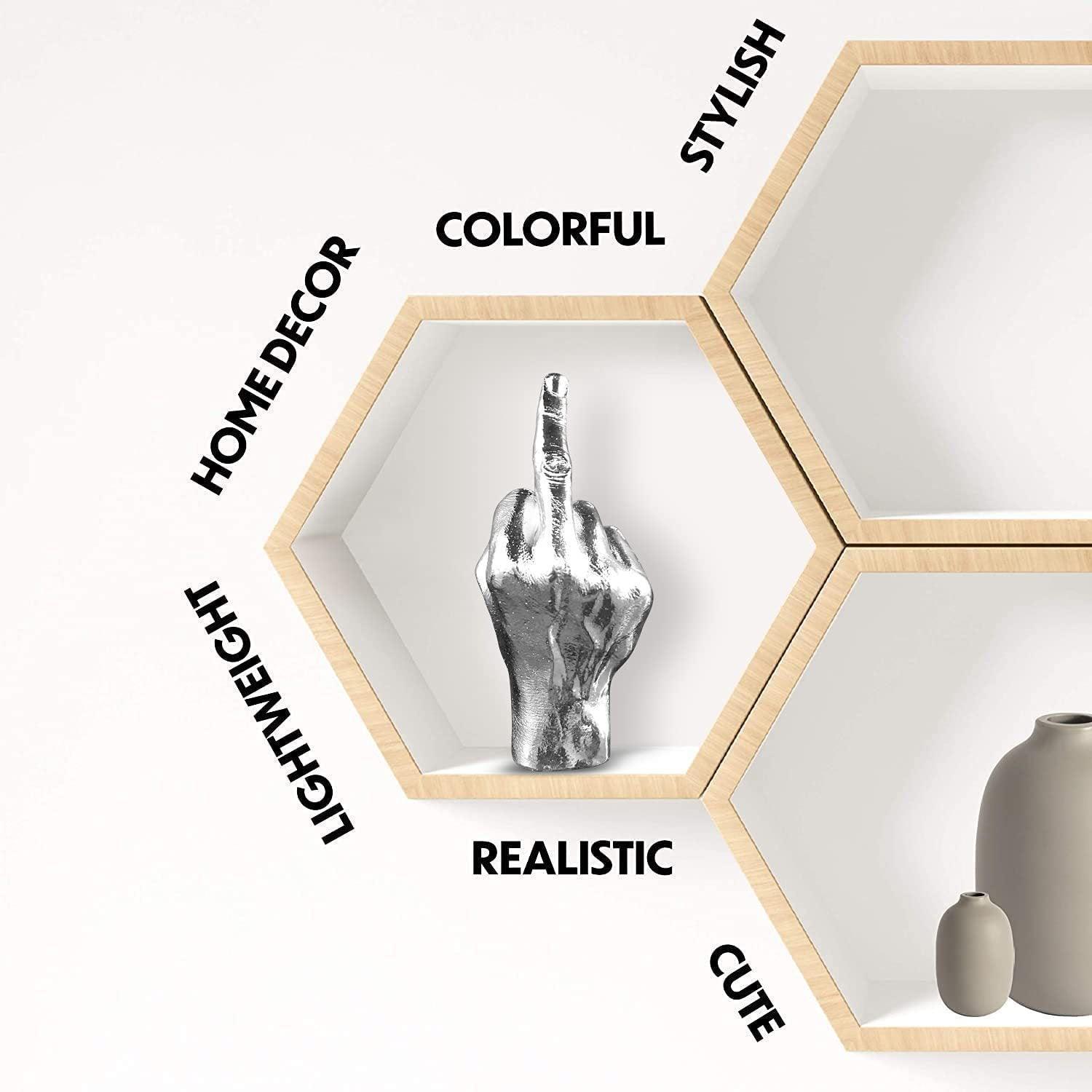 Resin Gesture Desk Statue Finger Sculpture Decorative Personality - Pacisia