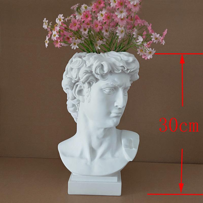 Resin Imitation Plaster Figurine Vase - Pacisia