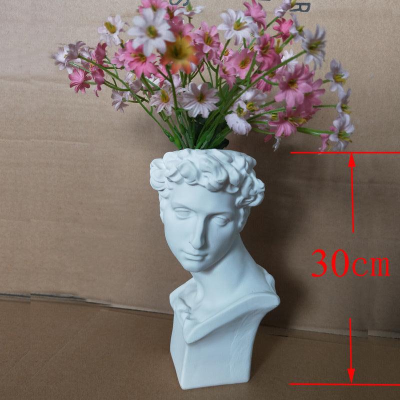 Resin Imitation Plaster Figurine Vase - Pacisia