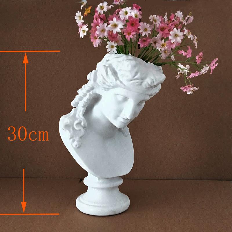 Resin Imitation Plaster Figurine Vase - Pacisia