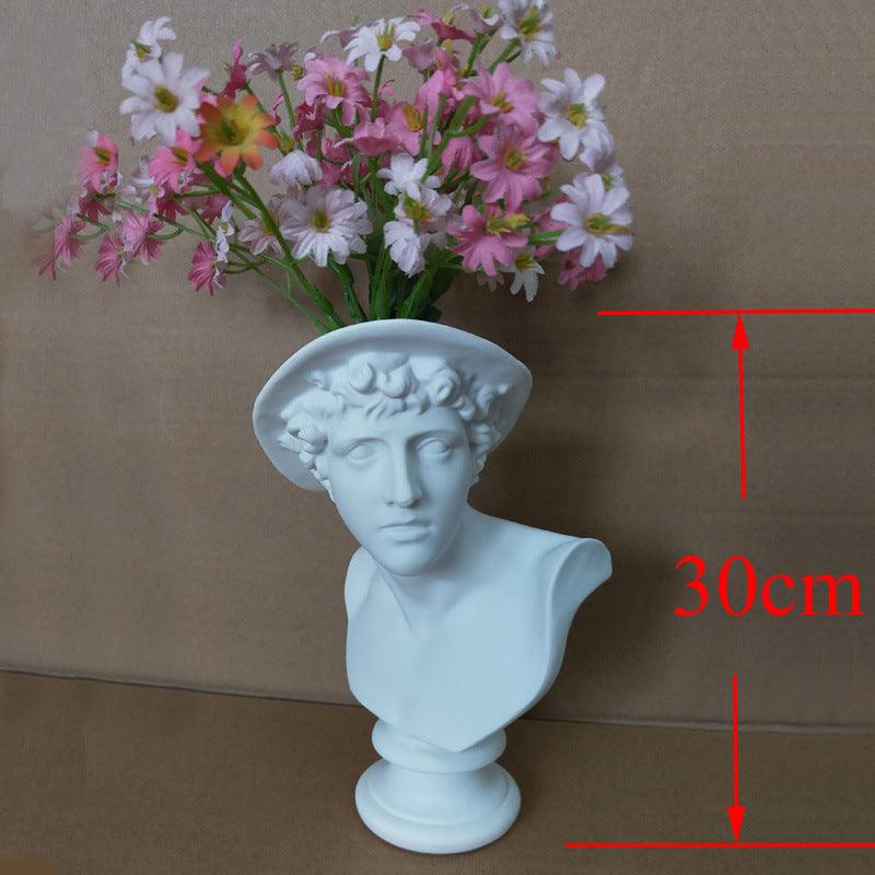 Resin Imitation Plaster Figurine Vase - Pacisia