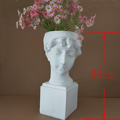 Resin Imitation Plaster Figurine Vase - Pacisia