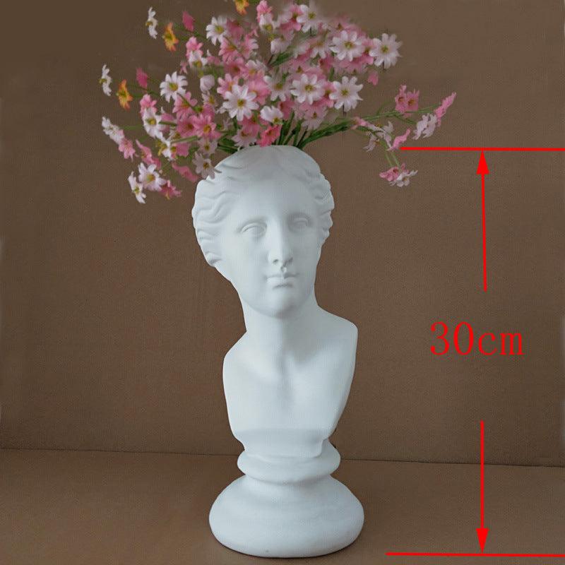 Resin Imitation Plaster Figurine Vase - Pacisia