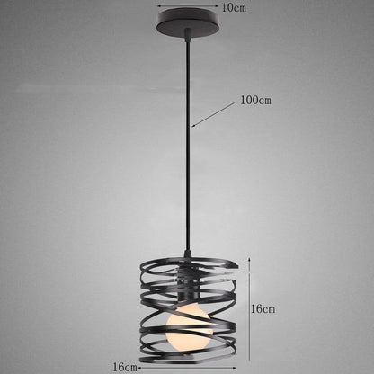 Restaurant Cafe Bar Iron Art Single Head Post Modern Chandelier - Pacisia