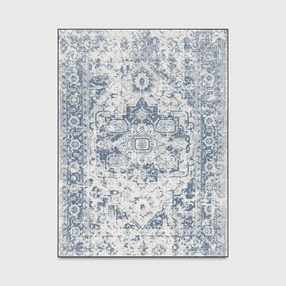 Retro Blue Living Room Bedroom Kitchen Bedside Carpet - Pacisia