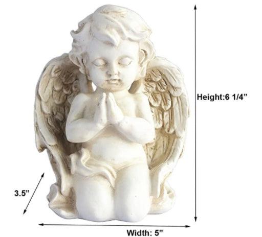 Retro old style girl sculpture small plaster statue - Pacisia