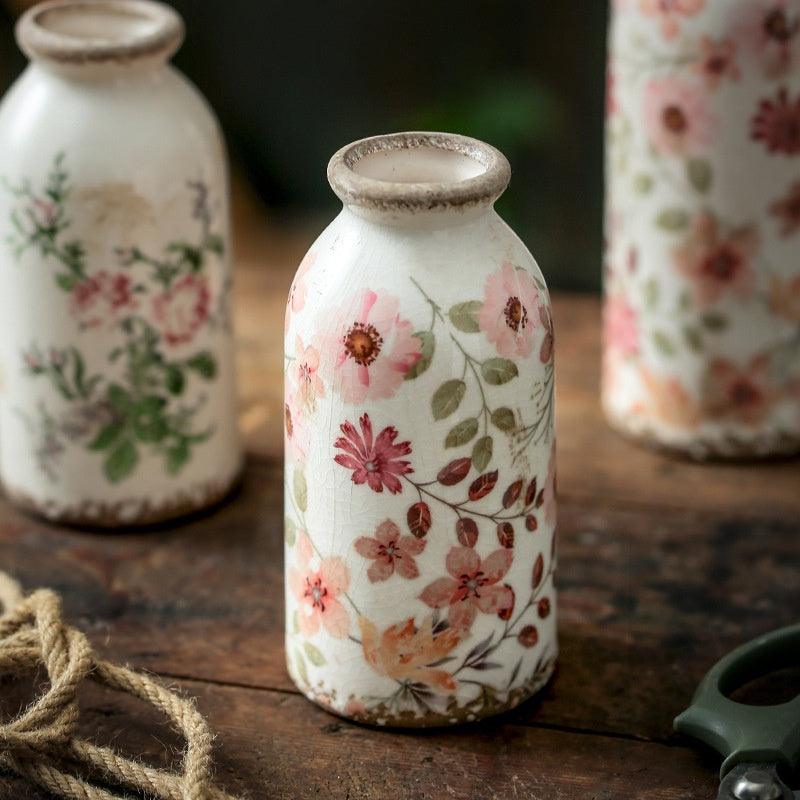 Retro Pastoral Style Small Vase Creative Ceramic Dining Table - Pacisia