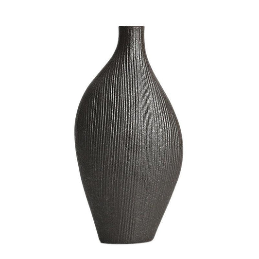 Retro Simple Stoneware Ceramic Small Mouth Vase - Pacisia