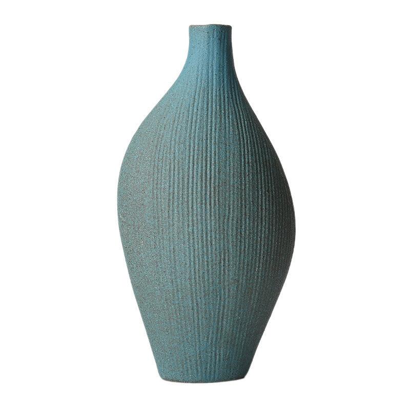 Retro Simple Stoneware Ceramic Small Mouth Vase - Pacisia