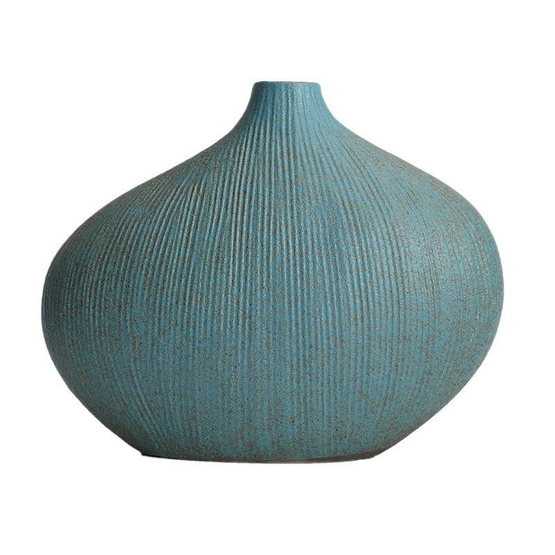 Retro Simple Stoneware Ceramic Small Mouth Vase - Pacisia