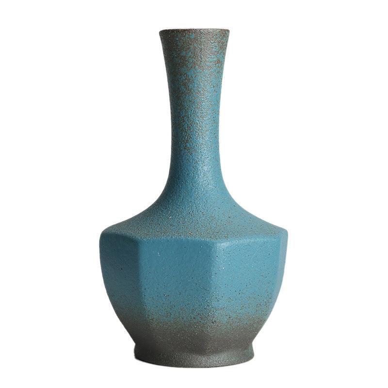 Retro Simple Stoneware Ceramic Small Mouth Vase - Pacisia